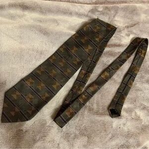 MW Collection Geometric‎ Pattern Silk Tie Squares Business Professional Necktie